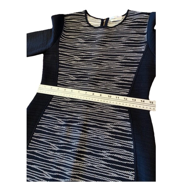 Hugo Boss Ponte Knit Sheath Dress Sz Medium Black Designer Luxury Business Italy - Picture 6 of 11
